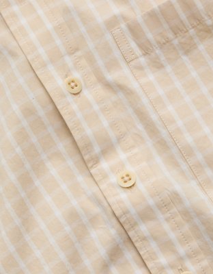 AE77 Poplin Military Button-Up Shirt