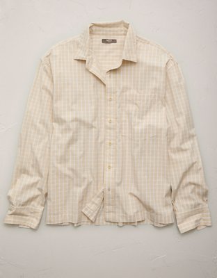AE77 Poplin Military Button-Up Shirt