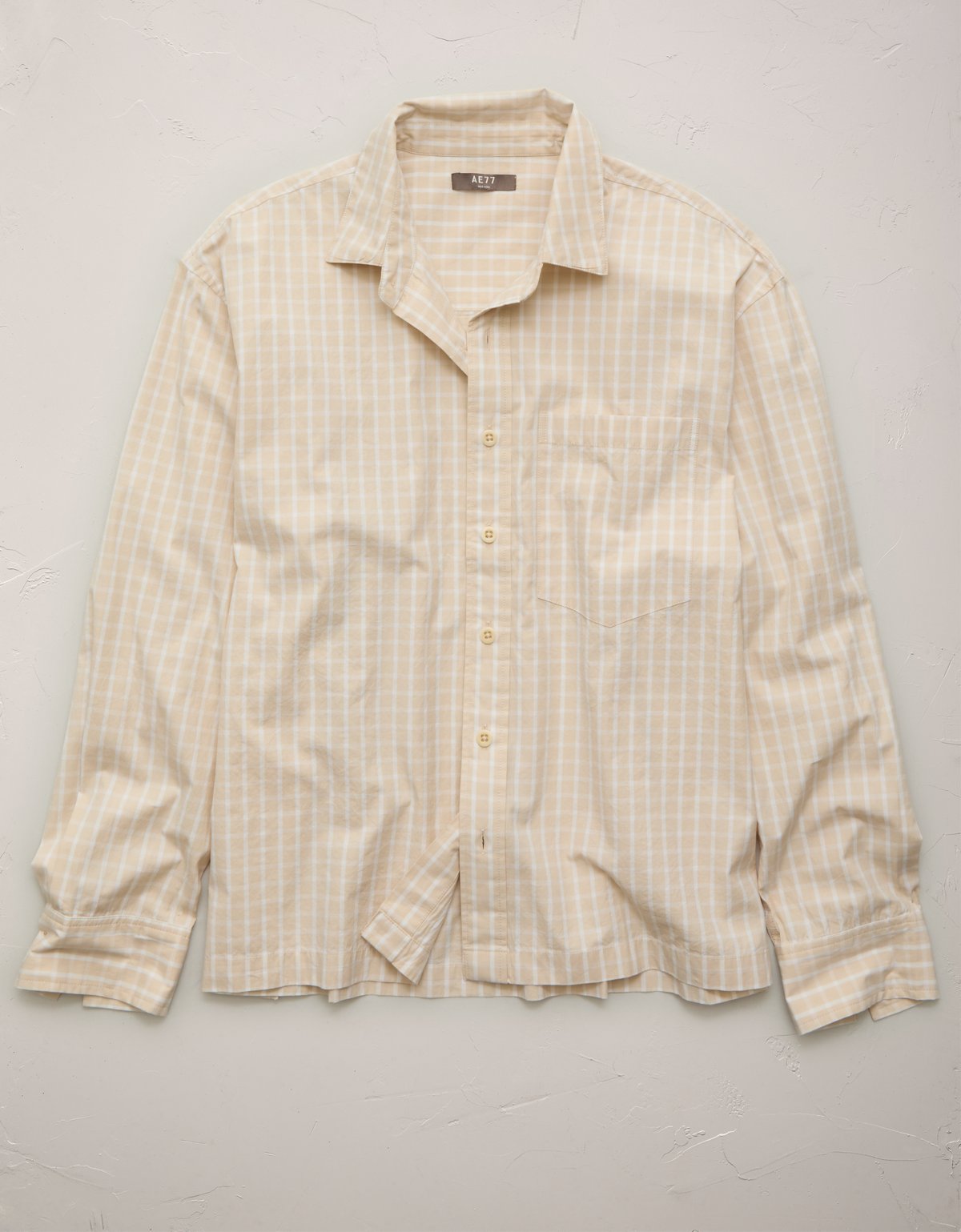 AE77 Poplin Military Button-Up Shirt - image 3