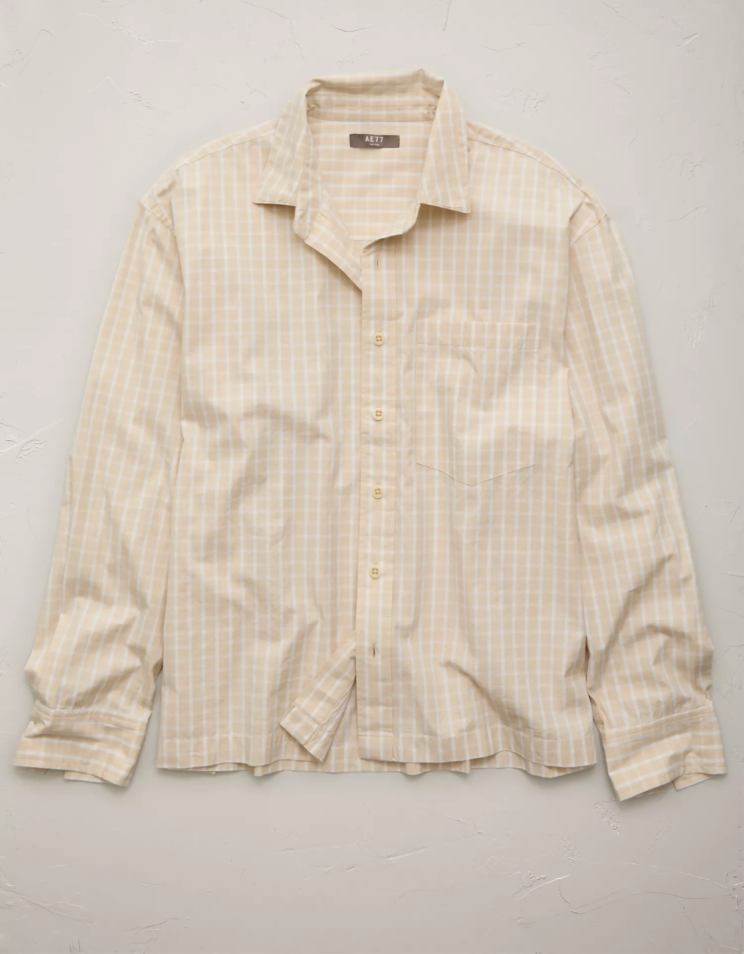 AE77 Poplin Military Button-Up Shirt - thumbnail 3