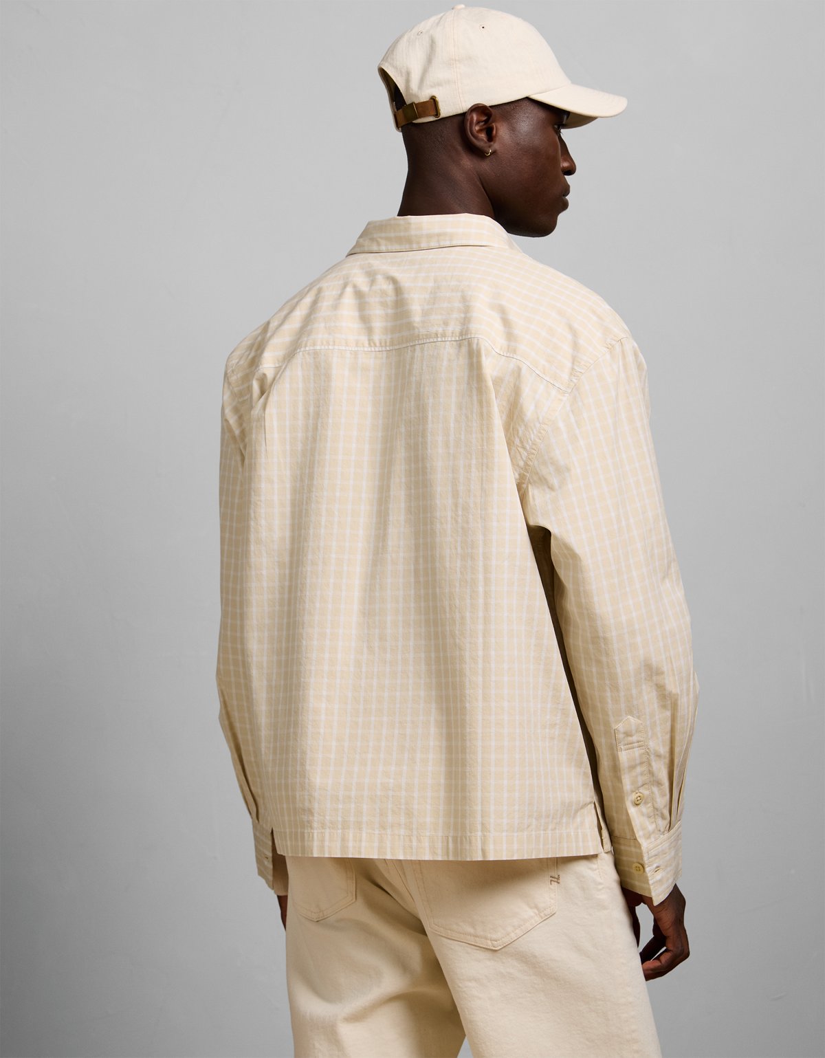 AE77 Poplin Military Button-Up Shirt - image 2