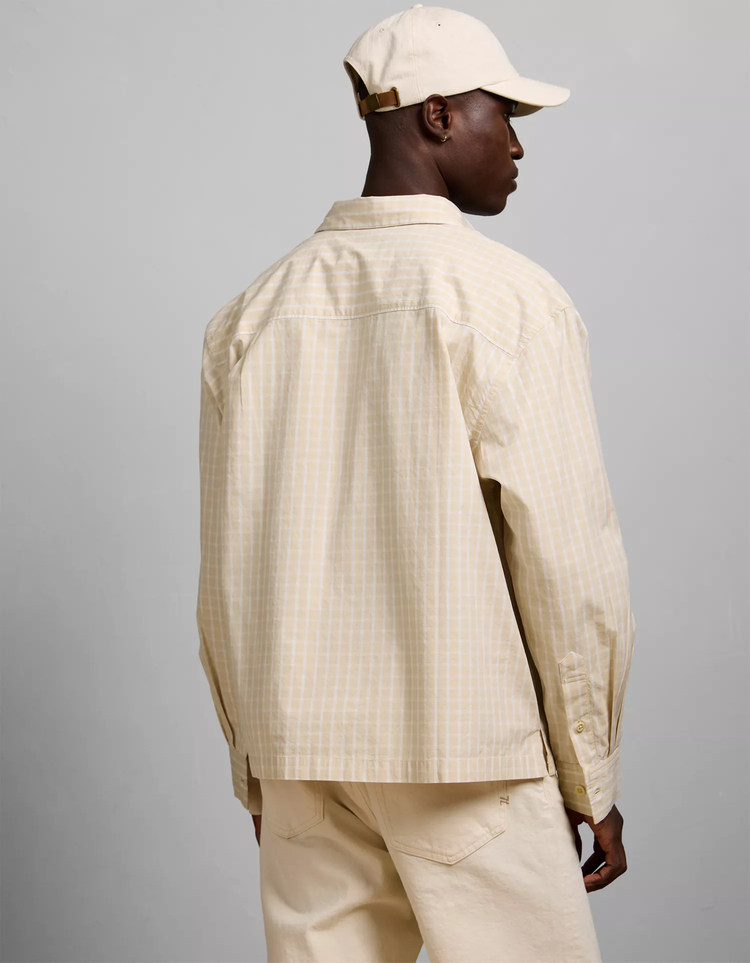 AE77 Poplin Military Button-Up Shirt - thumbnail 2