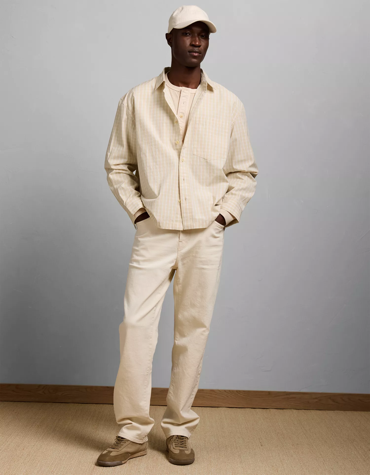AE77 Poplin Military Button-Up Shirt - thumbnail 5