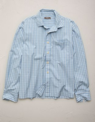 AE77 Poplin Military Button-Up Shirt