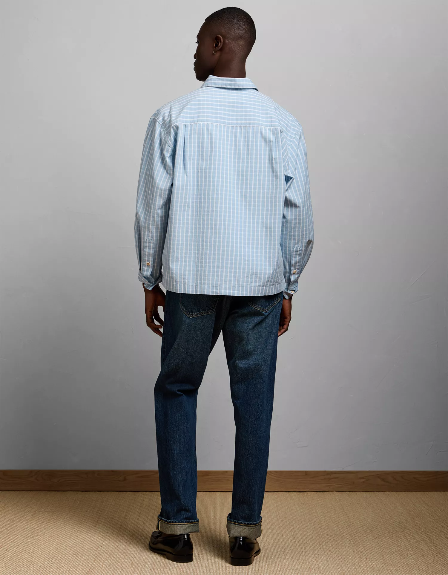 AE77 Poplin Military Button-Up Shirt - thumbnail 10