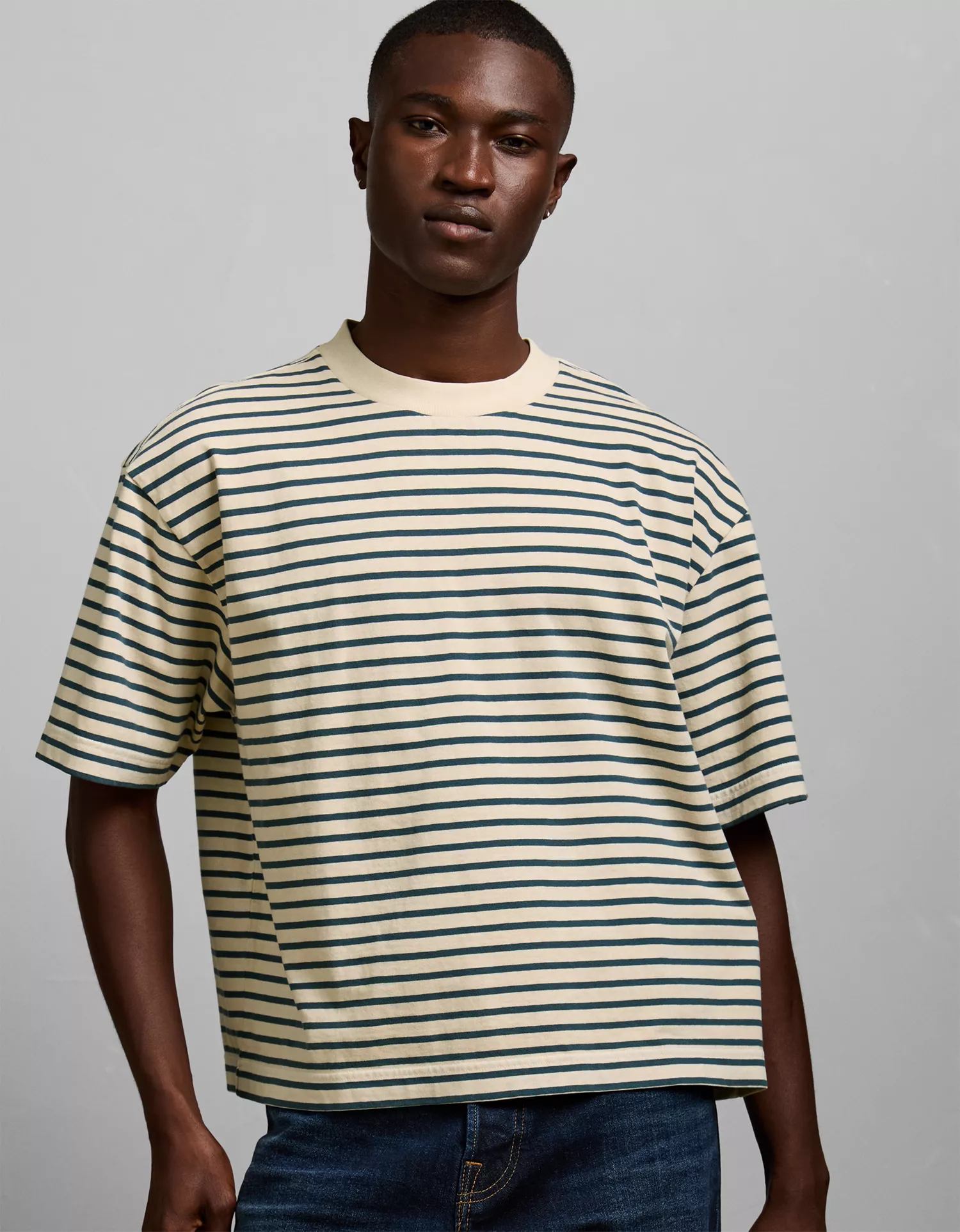 AE77 Overdyed Striped T-Shirt - thumbnail 5
