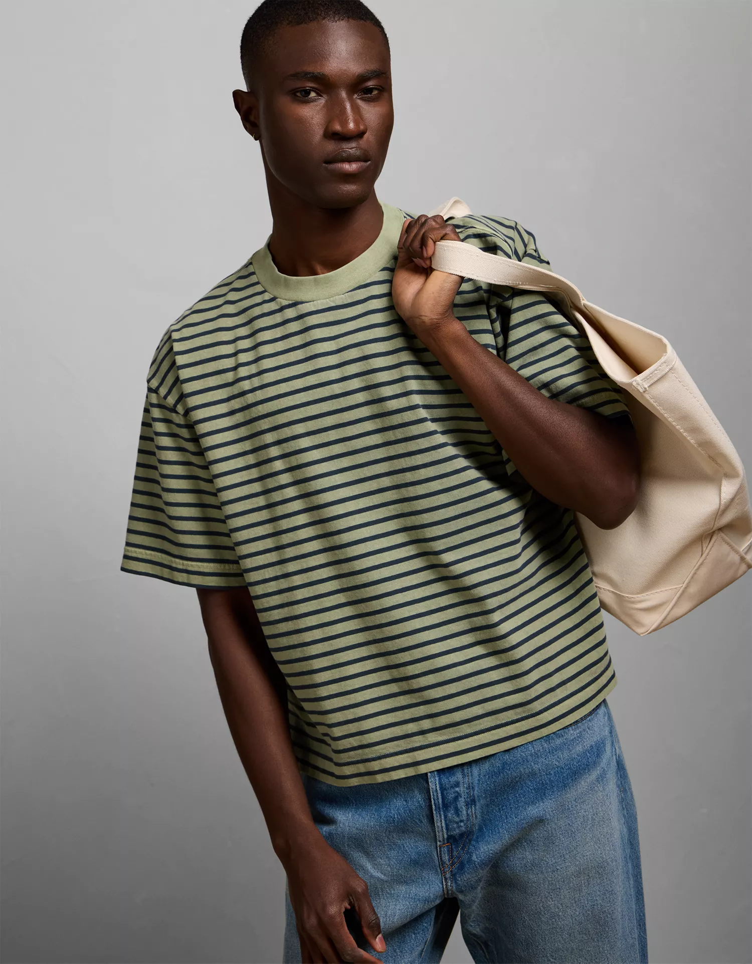 AE77 Overdyed Striped T-Shirt - thumbnail 7