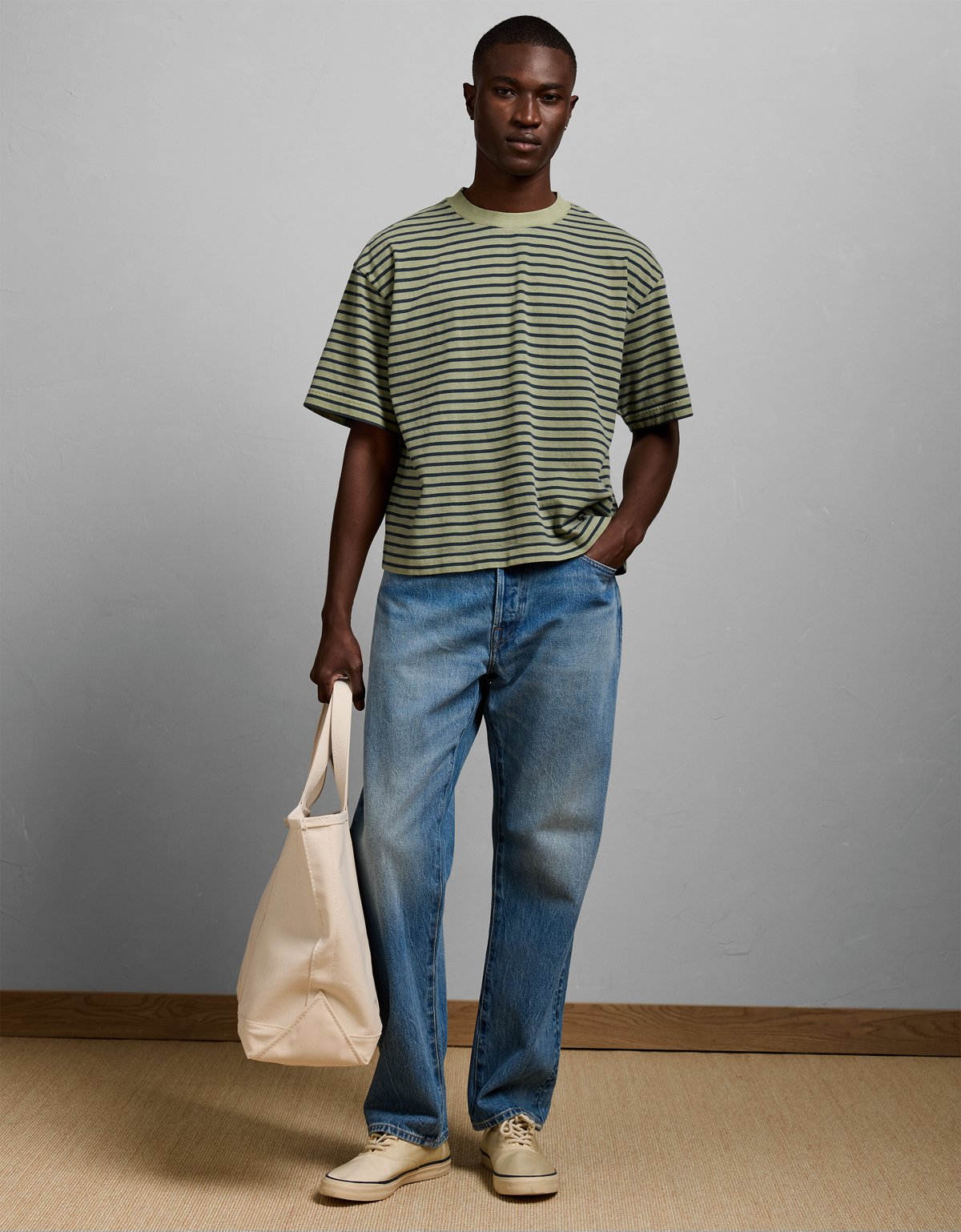 AE77 Overdyed Striped T-Shirt - image 4