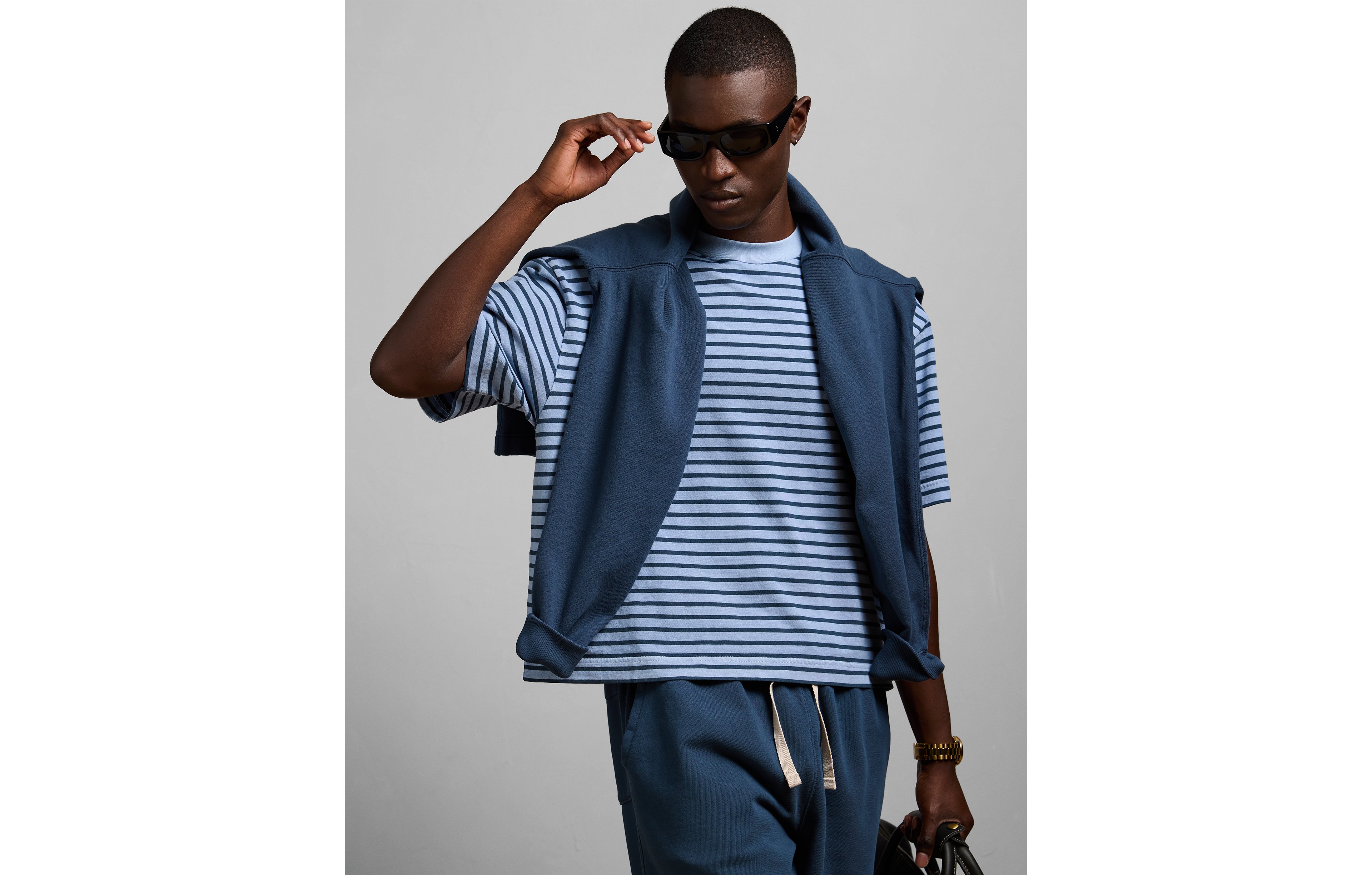 AE77 Overdyed Striped T-Shirt
