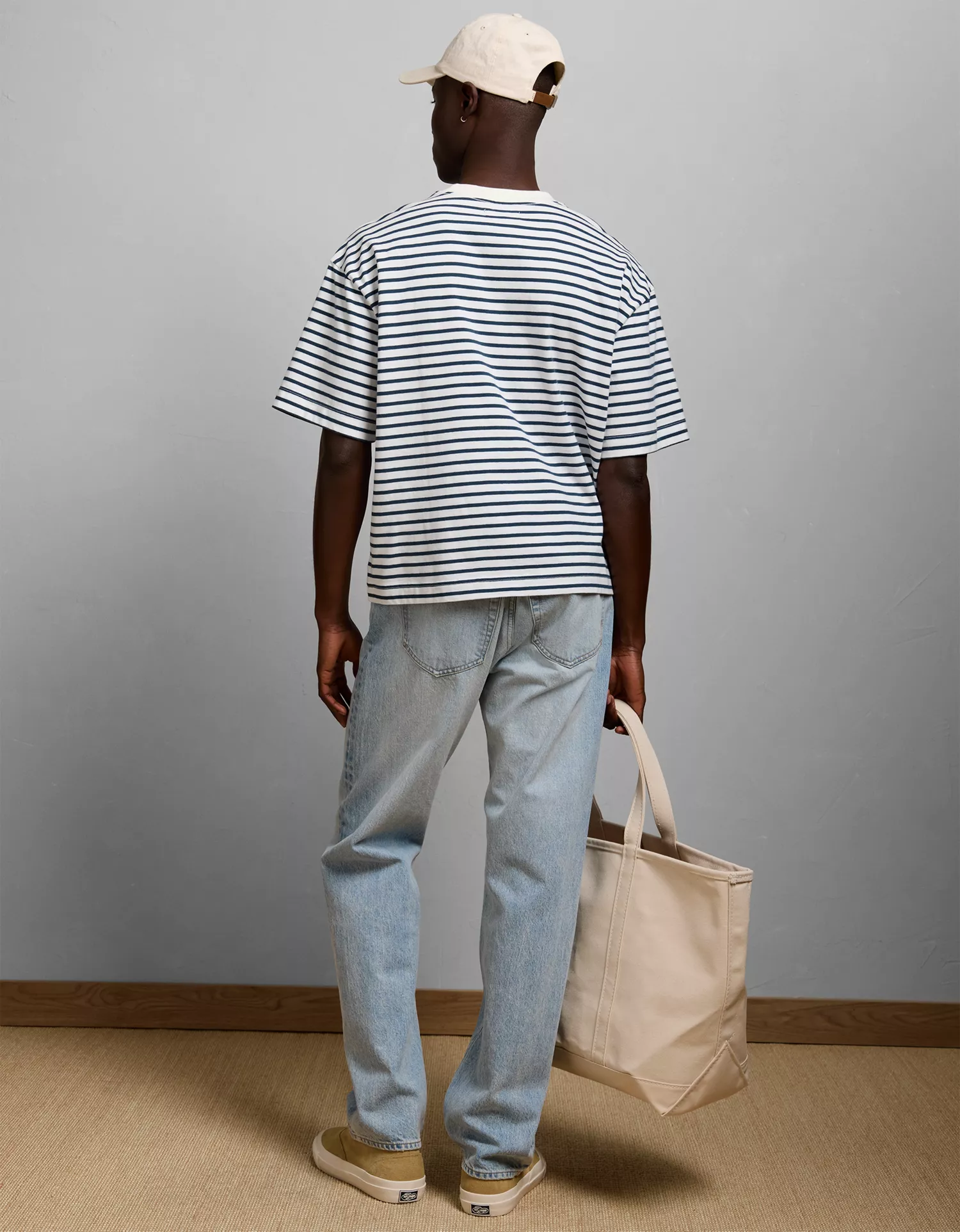 AE77 Boxy Striped T-Shirt - thumbnail 2
