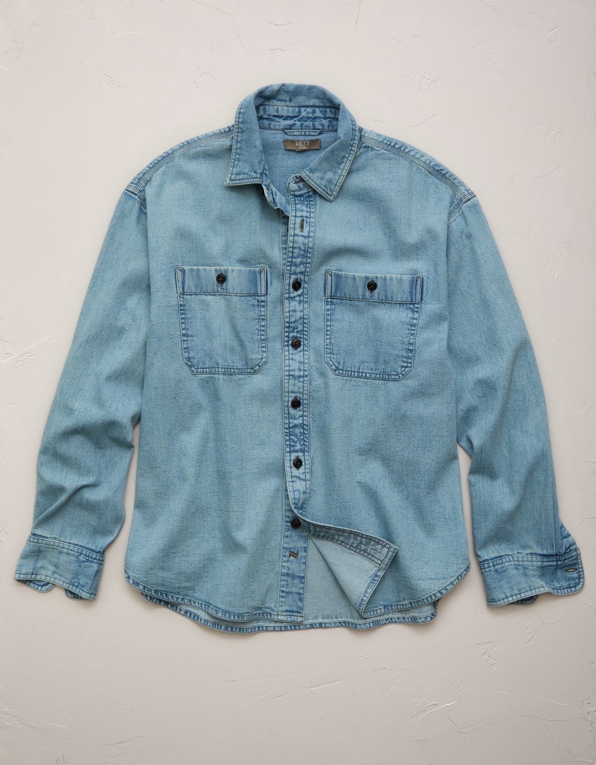 AE77 Long-Sleeve Chambray Shirt - image 3