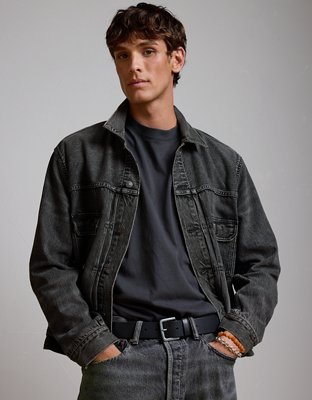 AE77 Premium Slim Fit Denim Trucker Jacket