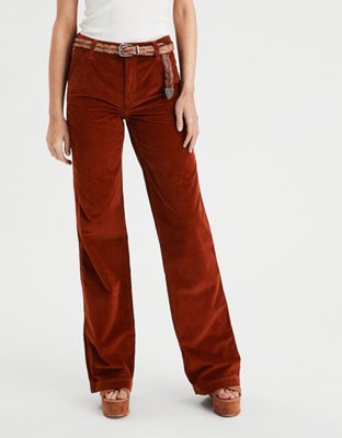 Wide Leg Corduroy Pants, Cognac | American Eagle Outfitters