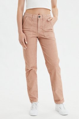 high waisted red corduroy pants