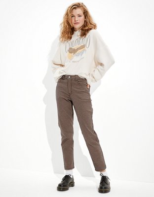 Женские брюки American Eagle AE Plaid Mom Pant — фото 4