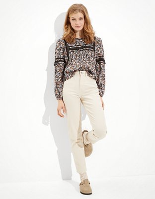 AE Stretch Corduroy Mom Straight Pant