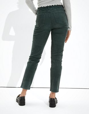 ae stretch corduroy mom straight pant