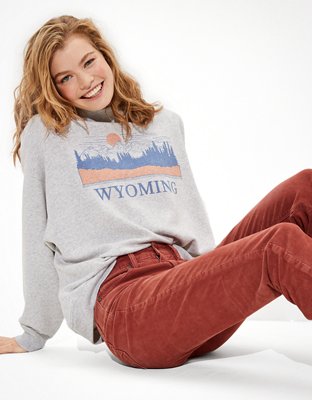 AE Stretch Mom Straight Pant de corderoy