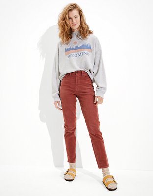 AE Stretch Mom Straight Pant de corderoy