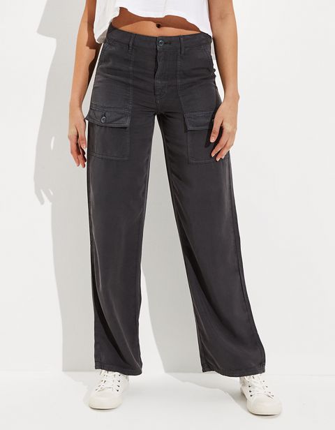 Женские брюки American Eagle AE Super High-Waisted Baggy Wide-Leg Pant
