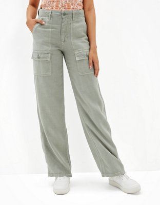 AE Stretch Super High-Waisted Baggy Wide-Leg Pant