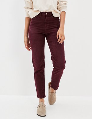 american eagle corduroy mom jeans