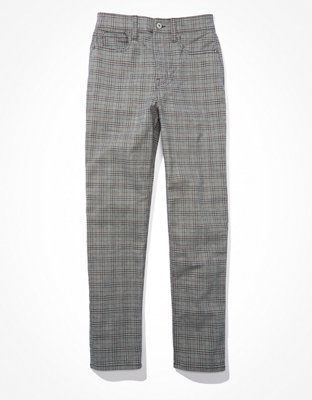 Plaid mom hot sale pants