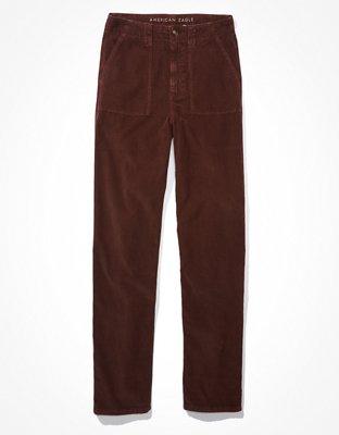 Женские джинсы American Eagle AE Lightweight Corduroy Highest Waist Baggy Straight Pant — фото 3