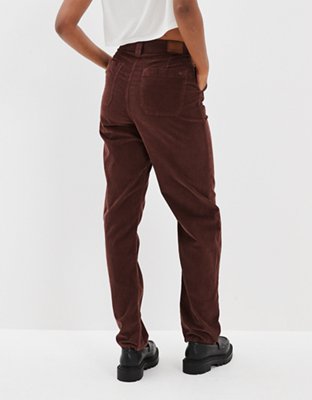 Женские джинсы American Eagle AE Lightweight Corduroy Highest Waist Baggy Straight Pant — фото 2
