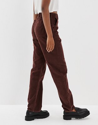 Женские джинсы American Eagle AE Lightweight Corduroy Highest Waist Baggy Straight Pant — фото 4