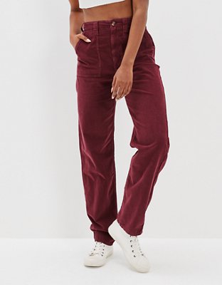 Women's Wide-Leg Corduroy Pants - Relaxed-fit, Lightweight and