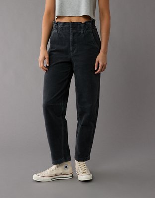 AE Stretch Super High-Rise Corduroy Paper Bag Barrel Pant