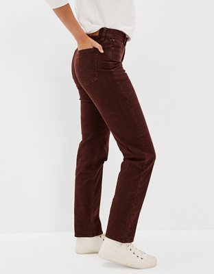 Женские джинсы American Eagle AE Stretch Corduroy '90s Straight Pant — фото 3