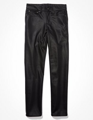 Женские брюки American Eagle AE Stretch Vegan Leather '90s Straight Pant — фото 3