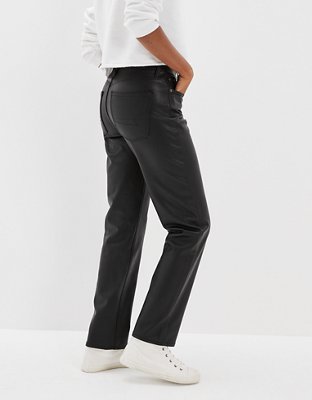 AE Stretch Vegan Leather '90s Straight Pant