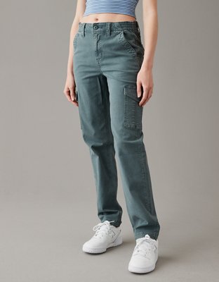 Ae Stretch Cargo Straight Pant Women's Teal 000 Regular