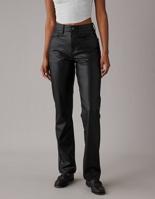 Buy AE Stretch Vegan Leather Super High-Waisted Flare Pant online