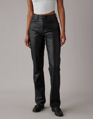 AE Stretch Vegan Leather Super HighWaisted Straight Pant