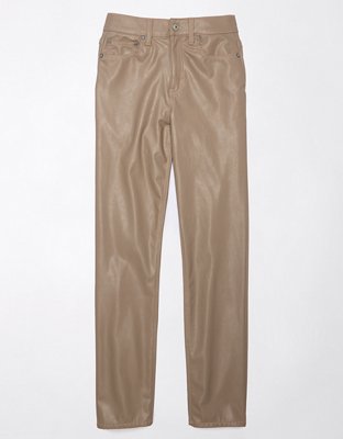 AE Curvy Super High-Waisted Kick Bootcut Vegan Leather Pant