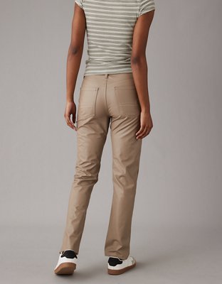 AE Stretch Vegan Leather Super High-Waisted Straight Pant