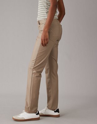 AE Stretch Vegan Leather Super High-Waisted Straight Pant