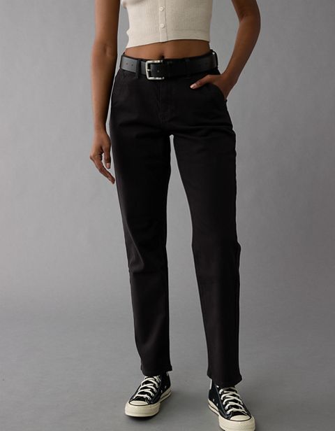 Женские брюки American Eagle AE Stretch Super High-Waisted Straight Trouser