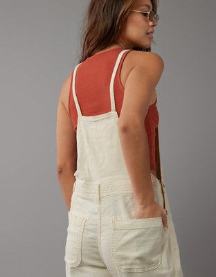 American Eagle AE Dreamy Drape Stretch Linen-Blend Overall — фото 5