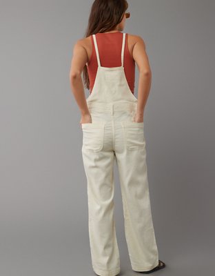 American Eagle AE Dreamy Drape Stretch Linen-Blend Overall — фото 4