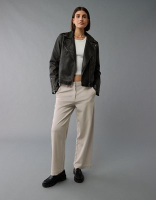 AE Stretch High-Waisted Stovepipe Ankle Trouser