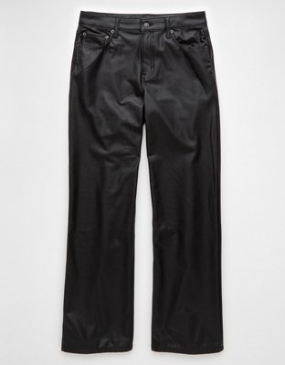 AE Stretch Vegan Leather High-Waisted Stovepipe Pant