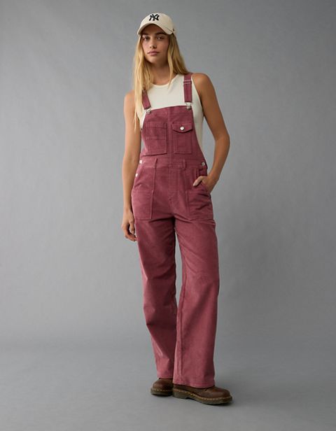 Женские брюки American Eagle AE Stovepipe Corduroy Overall
