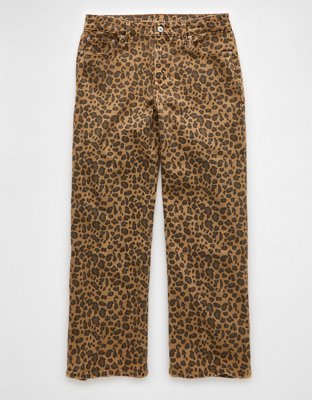 AE Stretch Leopard High-Waisted Stovepipe Ankle Pant