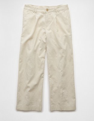 AE Linen-Blend Stovepipe Crop Trouser