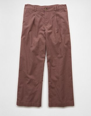 AE Linen-Blend Stovepipe Crop Trouser